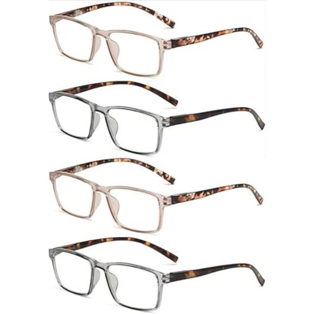 4-Pack 2.0X Stylish Reading Glasses Fashion Frames with Colorful Anti UV/Glare